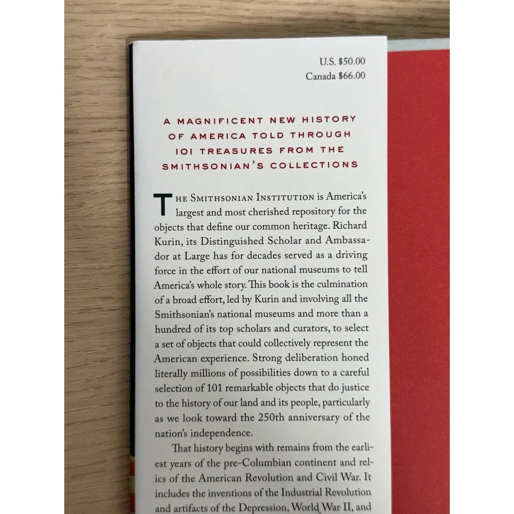 The Smithsonians History of America‎ in 101 Objects Signed Hardcover Book Kurin
